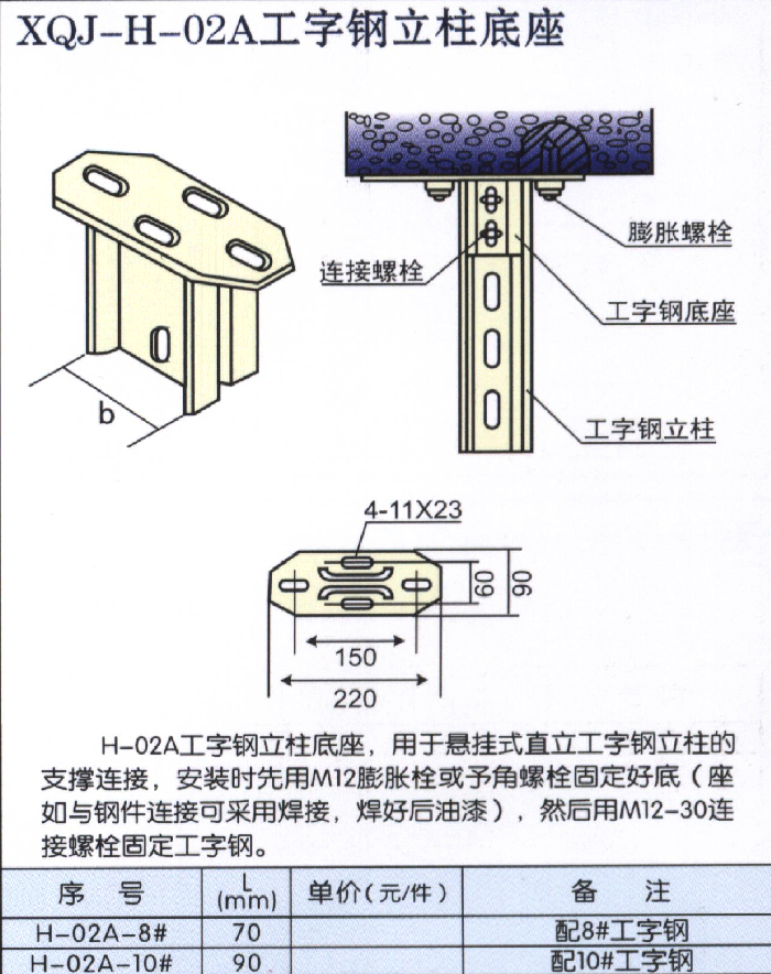 XQJ-H-02A工字钢立柱底座.gif